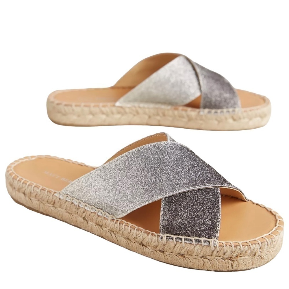 Matt Bernson Porto Pewter Ombré Espadrille Platform Sandals